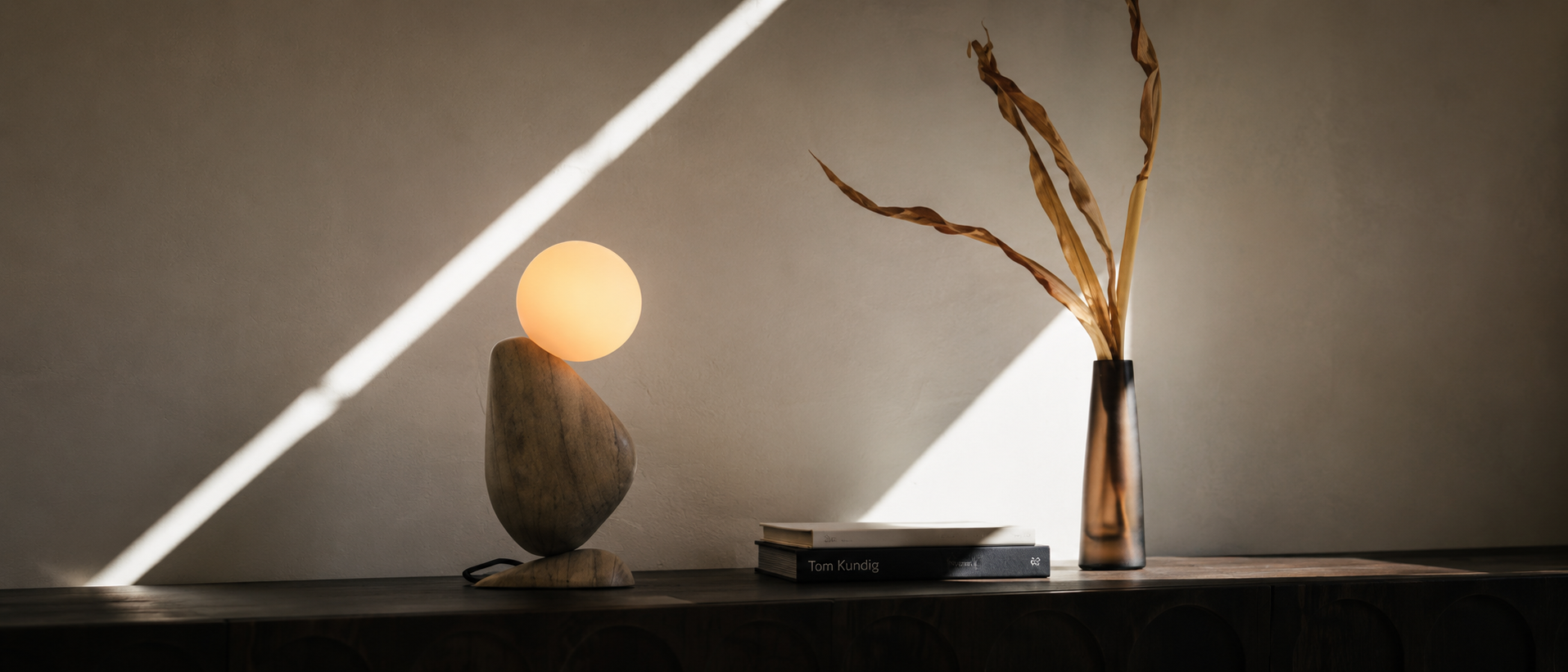 Decorative objects arranged in a refined interior